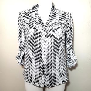 Candies Long Sleeve Button Down Blouse